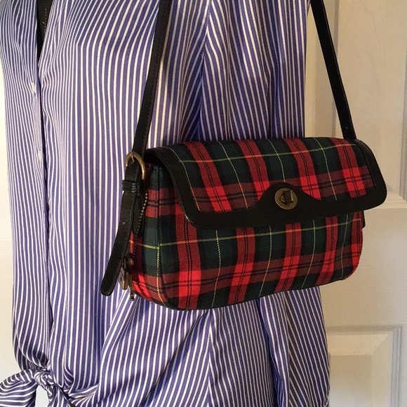 Fossil Handbags - Fossil plaid shoulder bag.